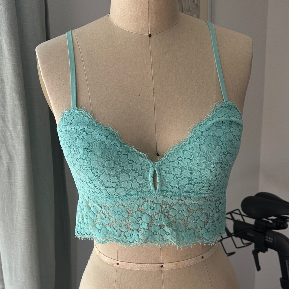 Lace Bralette in Aqua Color Aerie